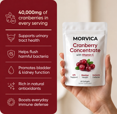 Cranberry Concentrate Softgels (40,000mg) UTI Relief Supplement